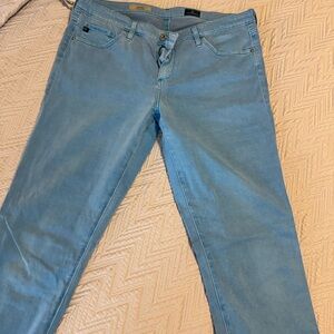 AG Adriano Goldschmied Light Blue Straight Leg Jeans